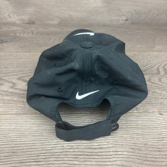 Nike Golf Legacy91 Tech Cap Dri-Fit Hat Black White Swoosh Embroidered Logo - Picture 15 of 15